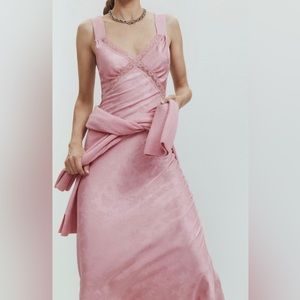 Reformation Provence Lace Slip Dress | Worn Once | Color: Pink | Size S